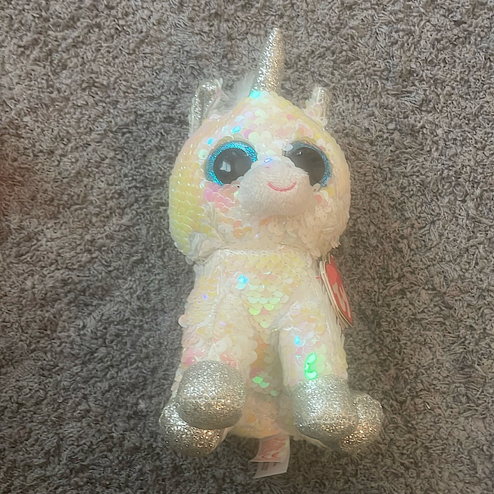 sequin unicorn Diamond ty plush stuffed animal glittery toy children